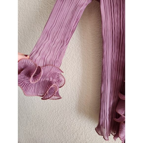 y2K Daniel Women's Ruffle Button Up Blouse Lg - Picture 4 of 10